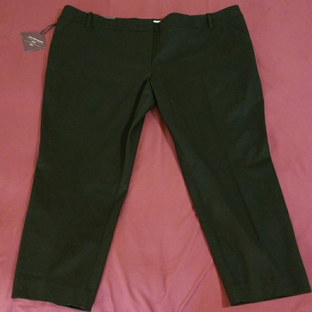 Ava & Viv Plus Size Ankle Dress Pants Black 26W
